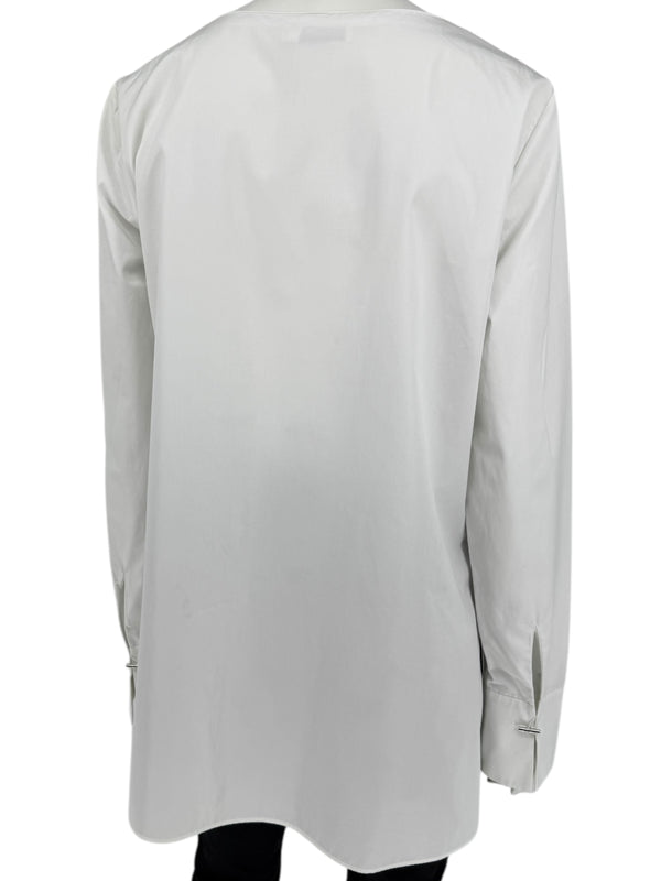 Jil Sander White Long-Sleeve Blouse – Size 40
