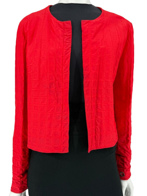 Chanel Red Quilted Identification Jacket – Size 42