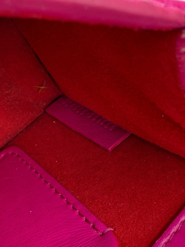 Alexander McQueen Women’s Fuchsia Pink Leather Knuckle Clutch Shoulder Bag