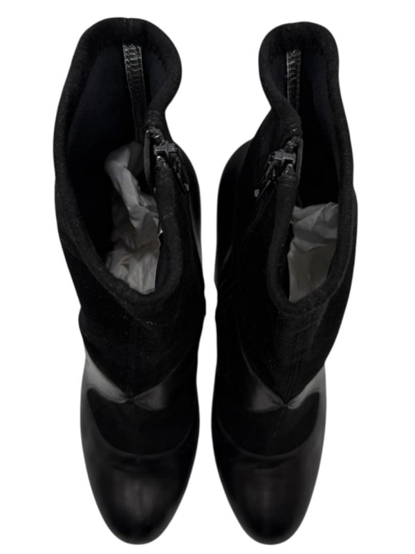 Miu Miu Women’s Black Leather & Suede Ankle Boots – Size 37