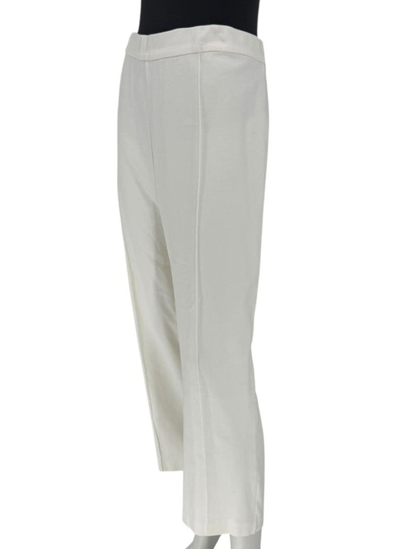 Joan Vass Ivory Stretch Knit Pull-On Pants – Size 2X