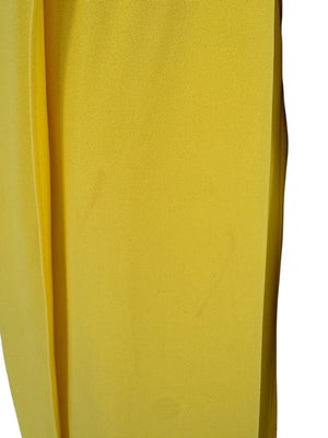 Pamella Roland Yellow Draped Overlay Jumpsuit – Large