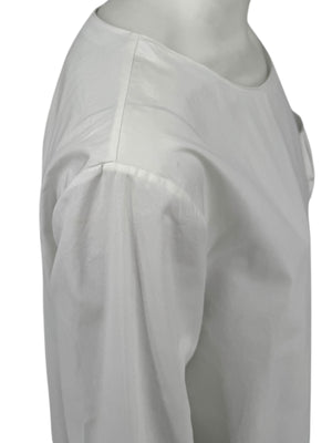 Jil Sander White Long-Sleeve Blouse – Size 40