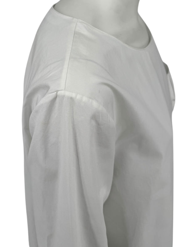 Jil Sander White Long-Sleeve Blouse – Size 40