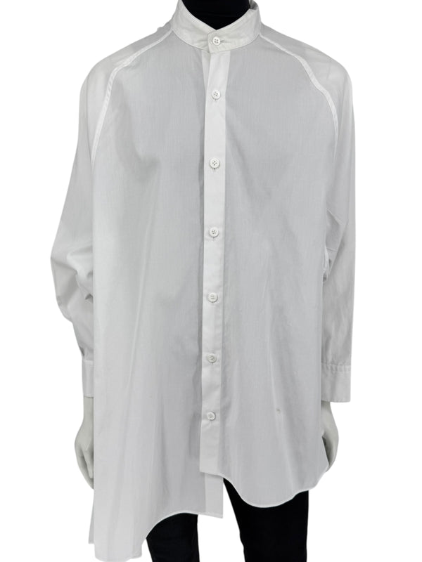 Yohji Yamamoto White Asymmetric Back-Drape Shirt Dress – Size 1
