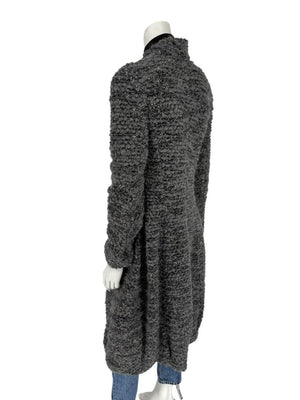 Armani Collezioni Gray Bouclé Knit Coat – Size 10