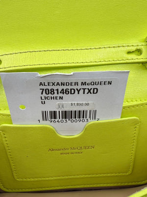 Alexander McQueen Women’s Lichen Green Leather Knuckle Mini Shoulder Bag