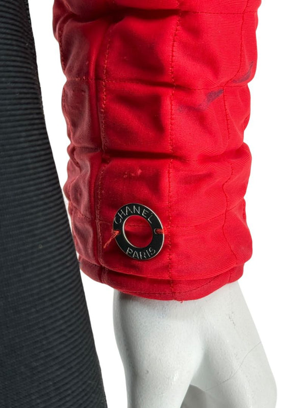 Chanel Red Quilted Identification Jacket – Size 42