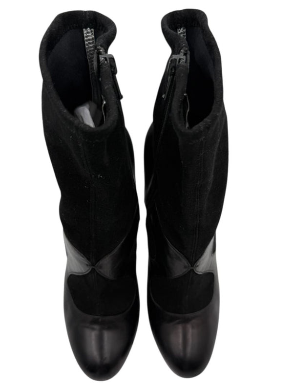 Miu Miu Women’s Black Leather & Suede Ankle Boots – Size 37