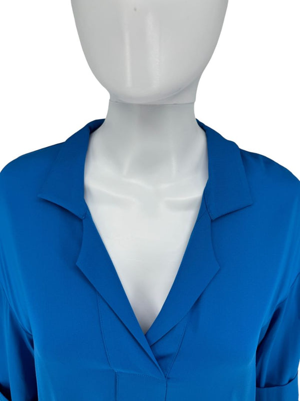 Piazza Sempione Cobalt Blue Collared Tunic Dress – Size IT 38 (Fits Like US 2-4)