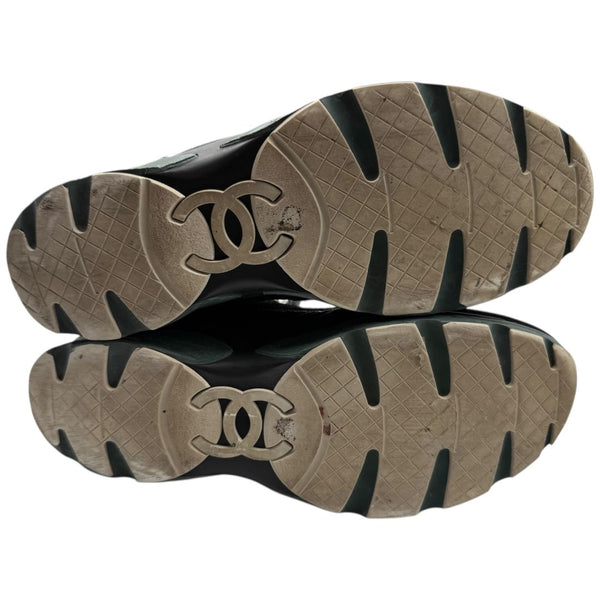 Chanel Mixed-Media High-Top Sneakers – Size 40