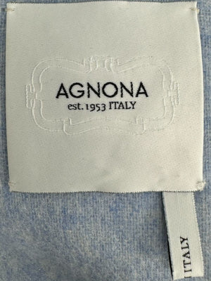 Agnona Light Blue Hooded Wool-Cashmere Coat - Size S