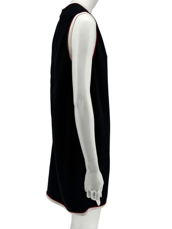 Gucci Black Sleeveless Mini Dress with Contrast Trim – Size IT 46 / US 10