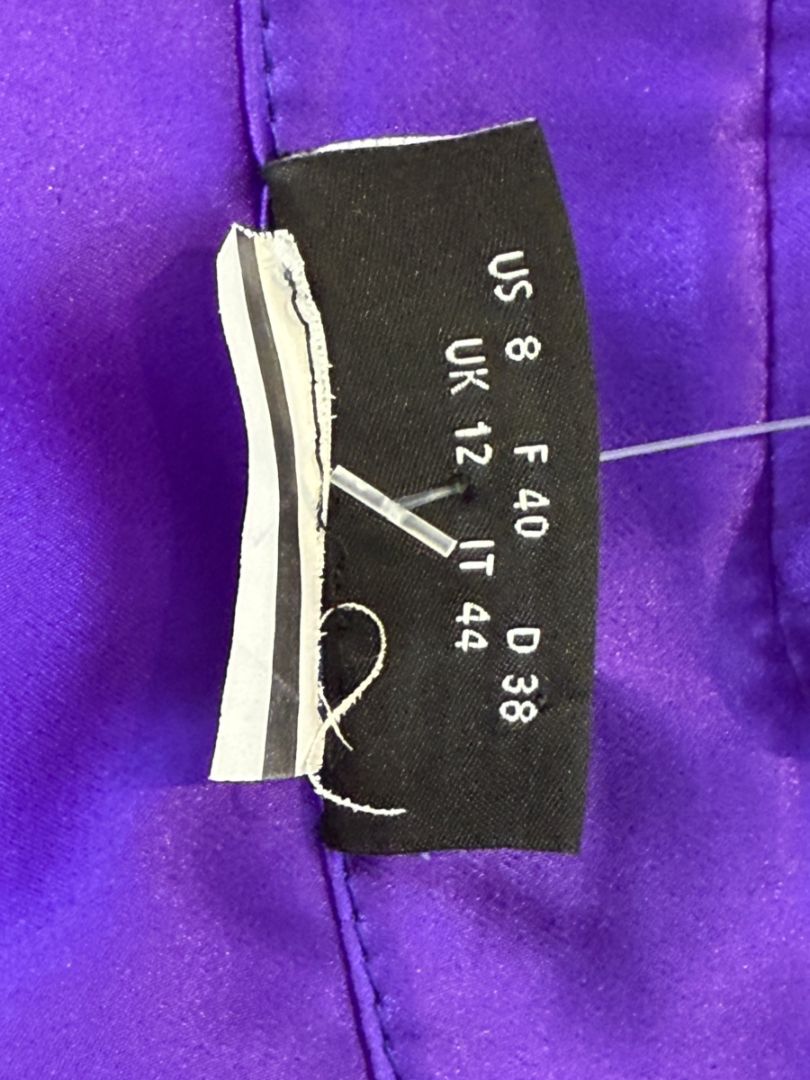 Akris Purple Mulberry Silk Button-Front Blouse – Size 8