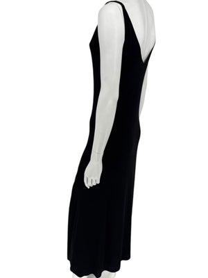 Lida Baday Black V-Neck Slip Dress – Size L
