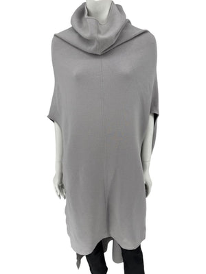 Rick Owens Pearl Grey Sleeveless Knit Funnel Tunic – Size L (IT 48 / US 8)