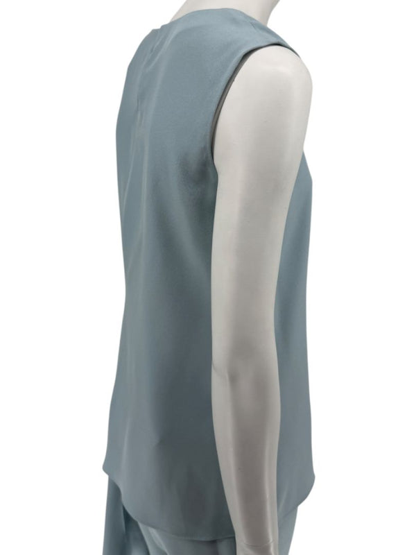 Pamella Roland Blue Draped Tunic & Pants Set Women’s Evening Formal 2 Piece – Size L