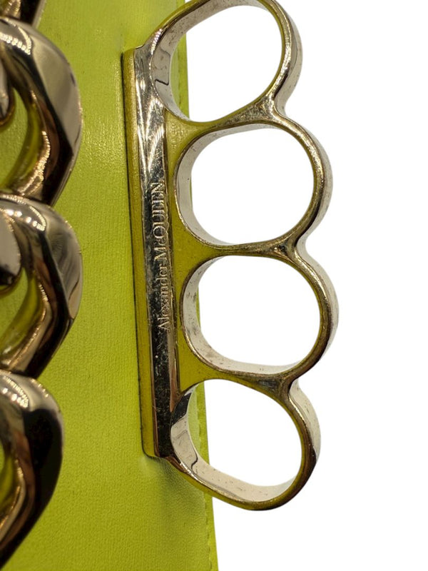 Alexander McQueen Women’s Lichen Green Leather Knuckle Mini Shoulder Bag