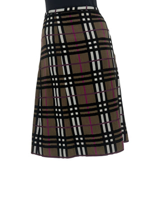 Burberry London Wool Plaid Skirt – Size US 12
