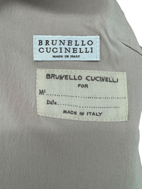 Brunello Cucinelli Leather Moto Jacket – Size 44  Brand New