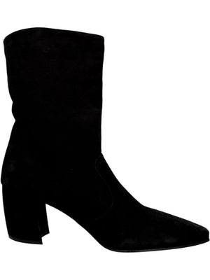 Prada Black Suede Mid-Calf Boots – Size 39.5