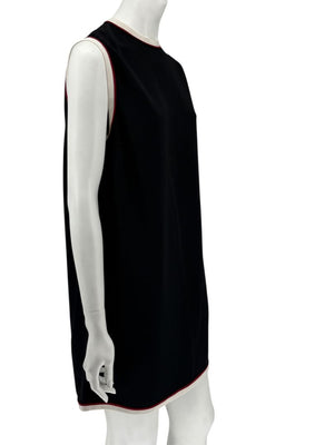 Gucci Black Sleeveless Mini Dress with Contrast Trim – Size IT 46 / US 10
