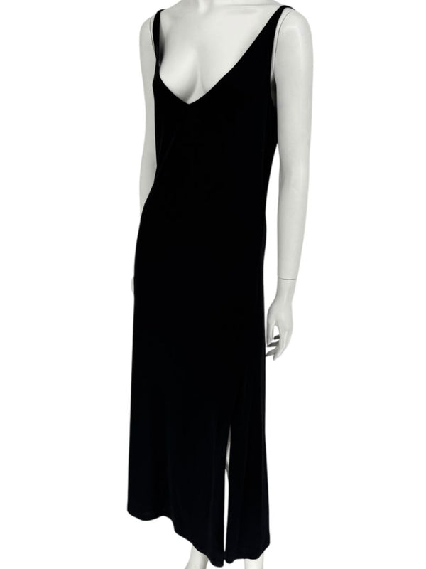 Lida Baday Black V-Neck Slip Dress – Size L