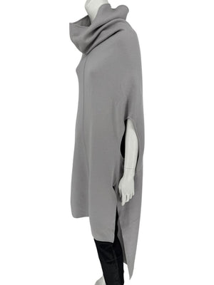 Rick Owens Pearl Grey Sleeveless Knit Funnel Tunic – Size L (IT 48 / US 8)