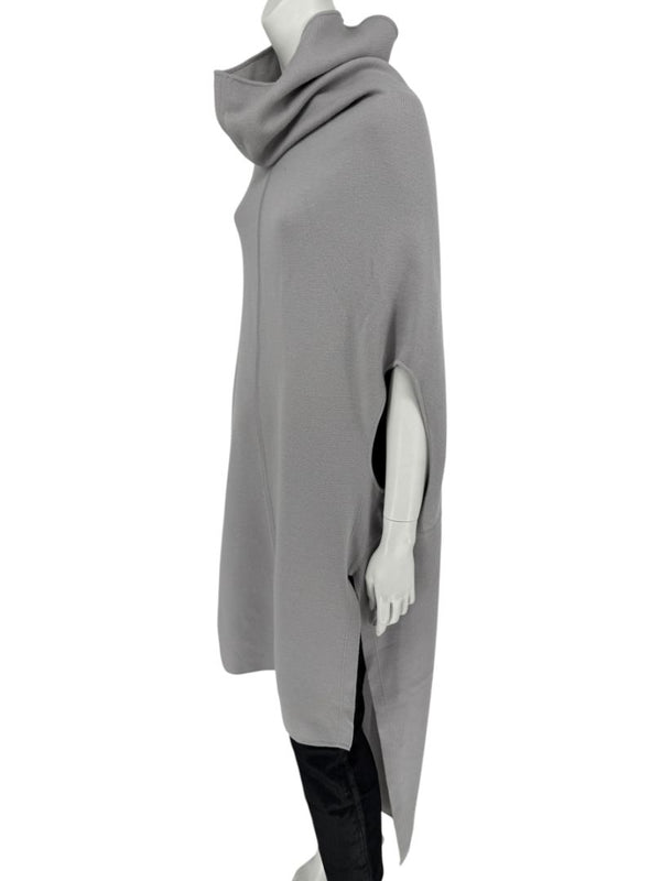 Rick Owens Pearl Grey Sleeveless Knit Funnel Tunic – Size L (IT 48 / US 8)