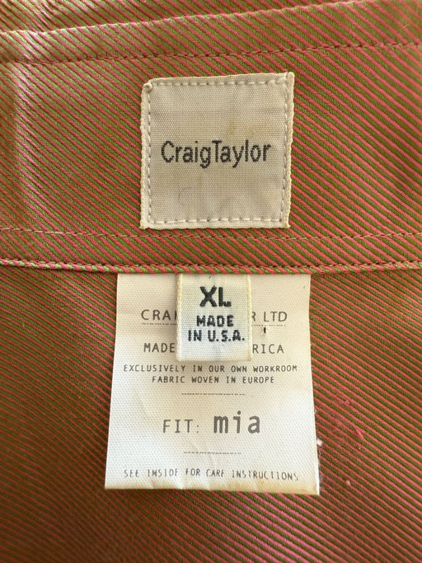 Craig Taylor Copper-Toned Long-Sleeve Button-Down Shirt – Size XL