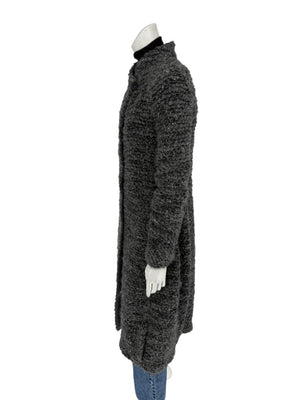 Armani Collezioni Gray Bouclé Knit Coat – Size 10