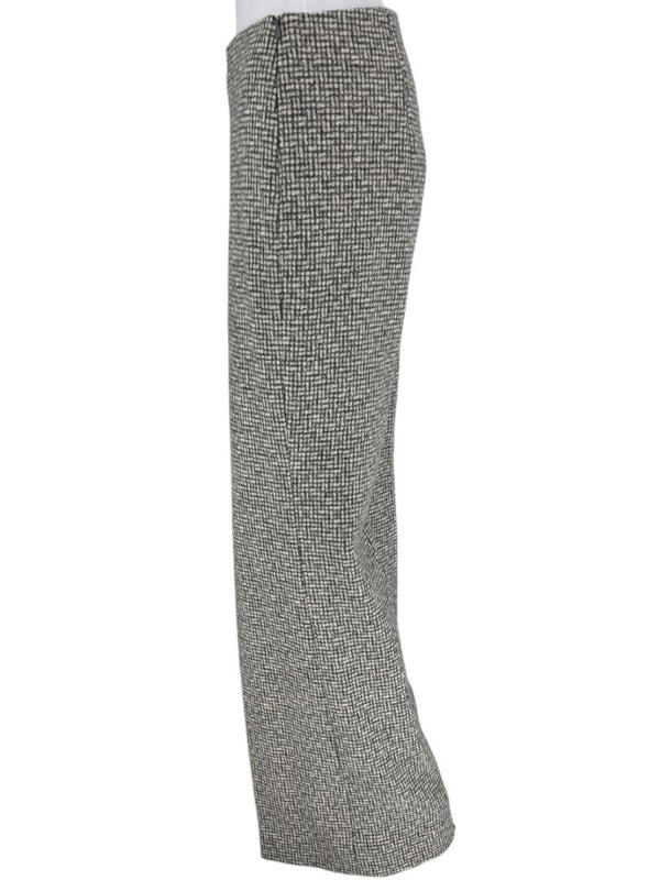 Paule Ka Gray and Ivory Textured Wide-Leg Trousers – Size 44
