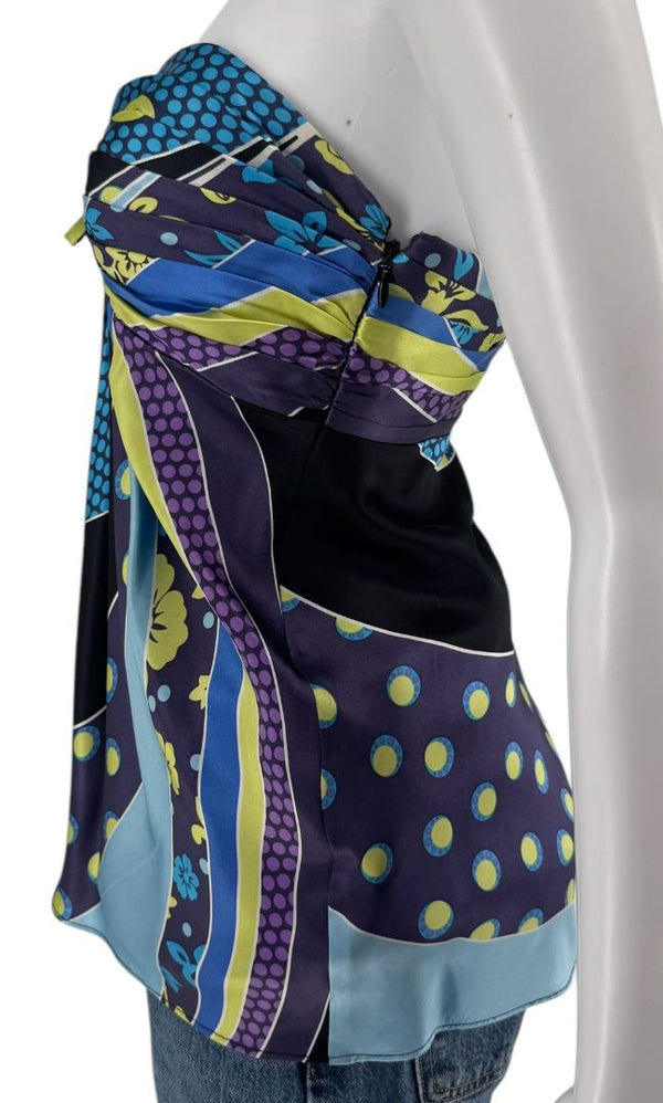 Laundry by Shelli Segal Silk Strapless Blouse – Size 2 (New with Tags)