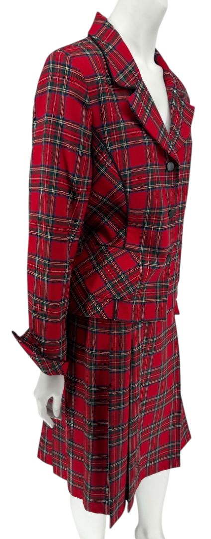 Pendleton Red Tartan Wool Skirt Suit – Size 10