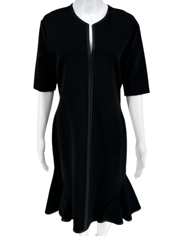 Givenchy Fluted Hem Satin-Trim Dress - Size 44