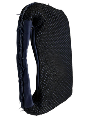 Bottega Veneta  Nappa Silk Mini Ponza Devore Fuzzy Maxi Hobo Indigo