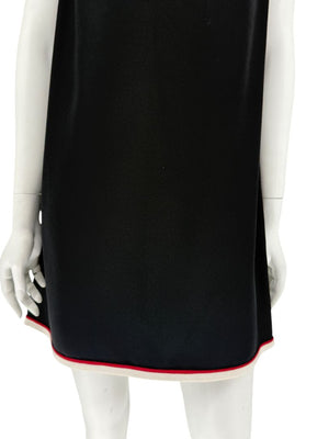 Gucci Black Sleeveless Mini Dress with Contrast Trim – Size IT 46 / US 10