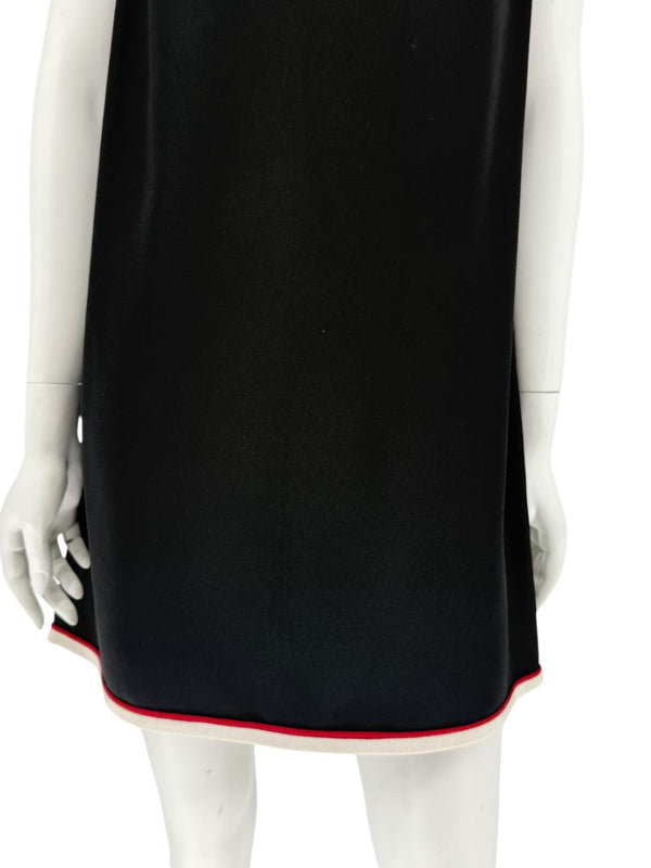 Gucci Black Sleeveless Mini Dress with Contrast Trim – Size IT 46 / US 10