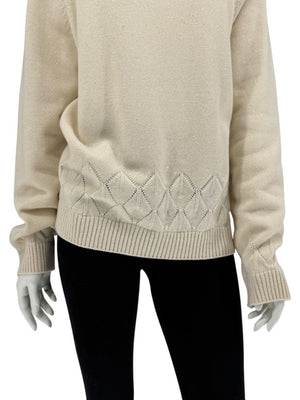 Loro Piana Cream Baby Cashmere Turtleneck Sweater – Size IT 48