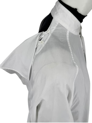 Yohji Yamamoto White Asymmetric Back-Drape Shirt Dress – Size 1