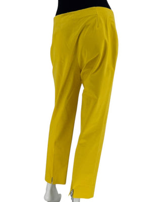 Piazza Sempione “Audrey” Yellow Cropped Pants – Made in Italy – Size 46
