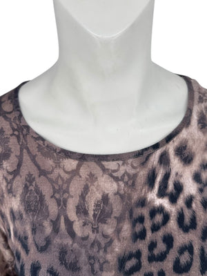 Les Copains Mixed Print Long Sleeve Top - FR 46