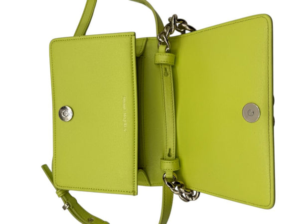 Alexander McQueen Women’s Lichen Green Leather Knuckle Mini Shoulder Bag