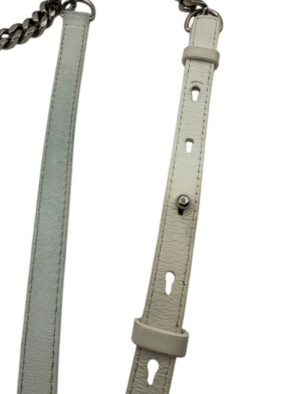 Alexander McQueen Women’s White Quilted Leather Graffiti Knuckle Mini Shoulder Bag