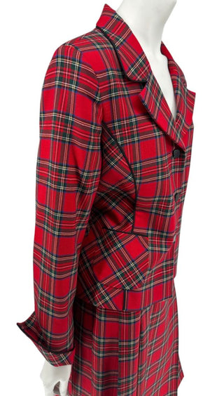 Pendleton Red Tartan Wool Skirt Suit – Size 10