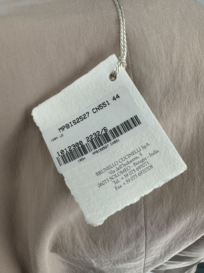 Brunello Cucinelli Leather Moto Jacket – Size 44  Brand New