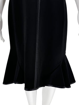 Givenchy Fluted Hem Satin-Trim Dress - Size 44