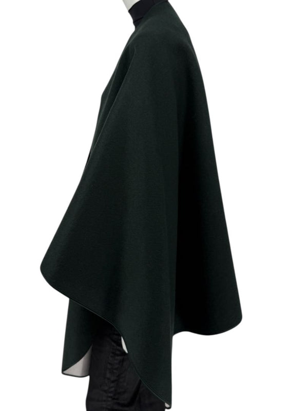 Pamella Roland Forest Green Wool Cape – O/S