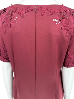 Pamella Roland Burgundy Embellished 2-Piece Set – Large