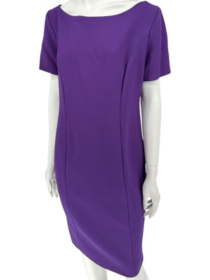 Pamella Roland Purple 2-Piece Dress & Coat Set Sheath Dress & Jacket – Large